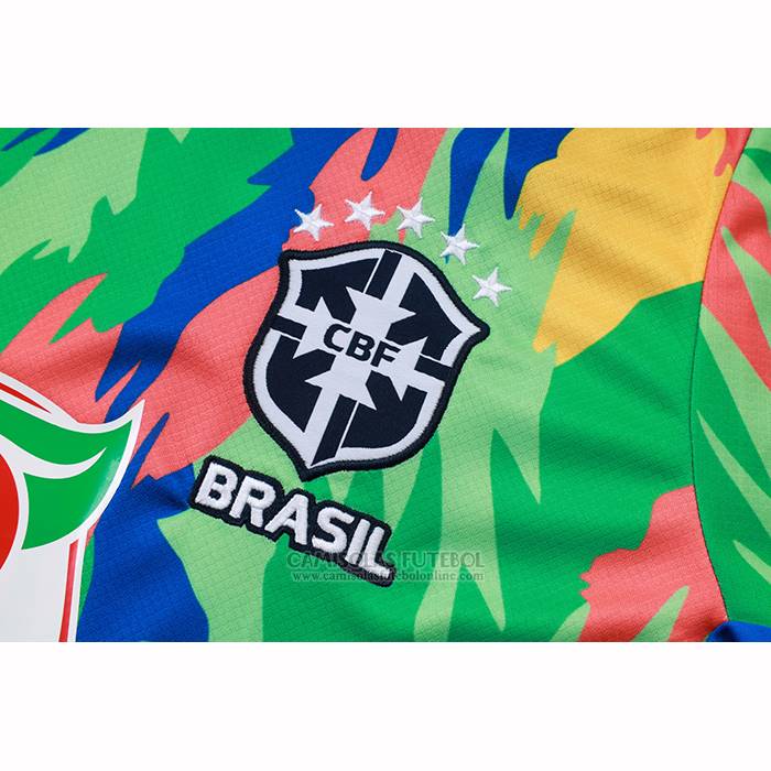 Fato de Treino Brasil Manga Curta 2025-2026 Camuflaje - Calcas Curta